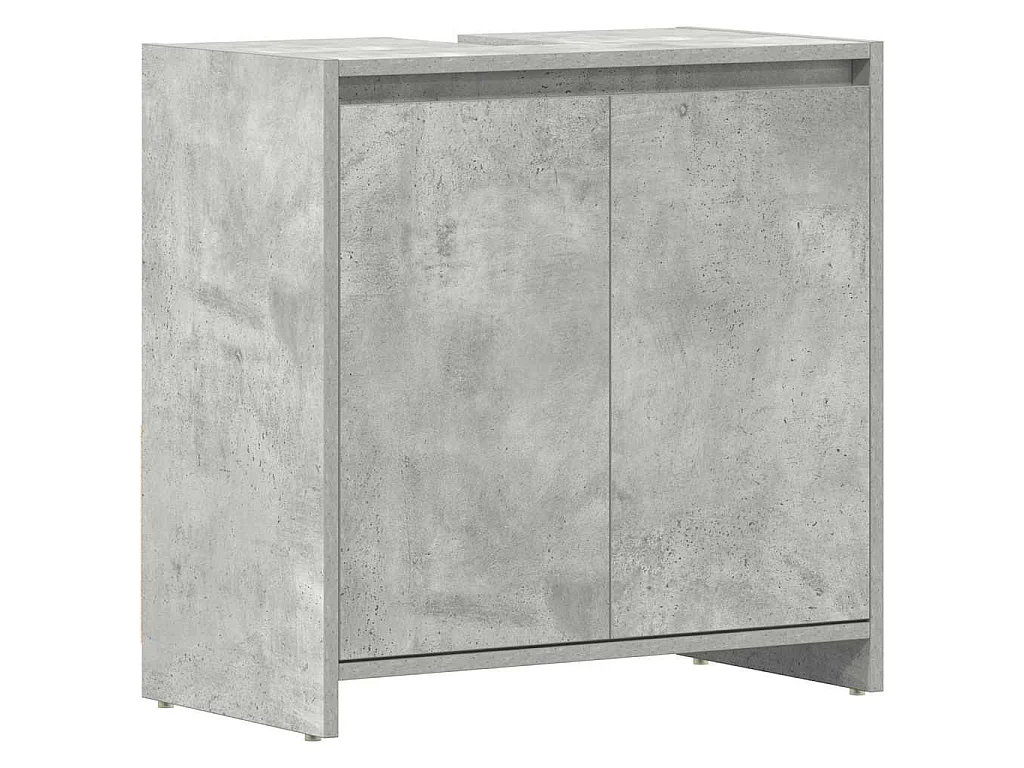 Badkamerkast 60x33x61 cm bewerkt hout betongrijs