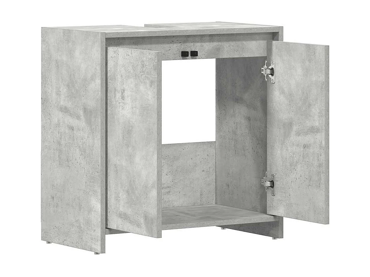 Badkamerkast 60x33x61 cm bewerkt hout betongrijs
