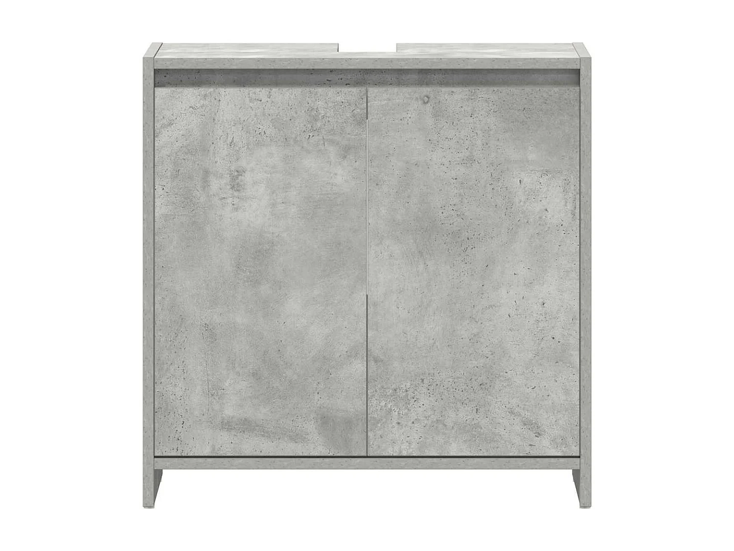 Badkamerkast 60x33x61 cm bewerkt hout betongrijs