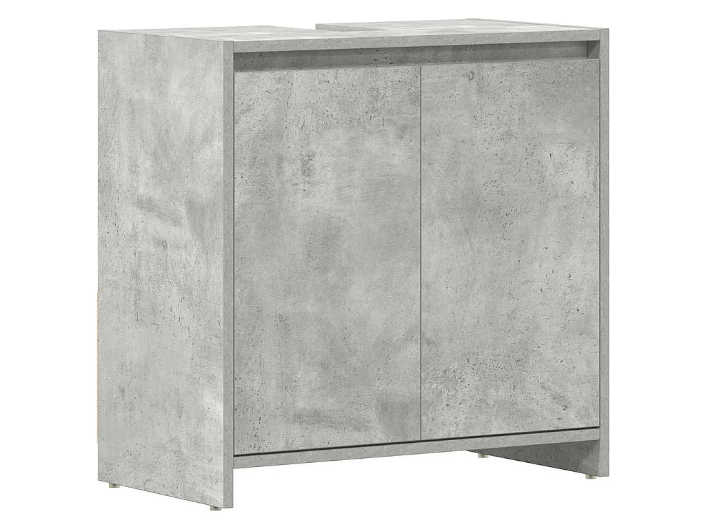 Badkamerkast 60x33x60 cm bewerkt hout betongrijs