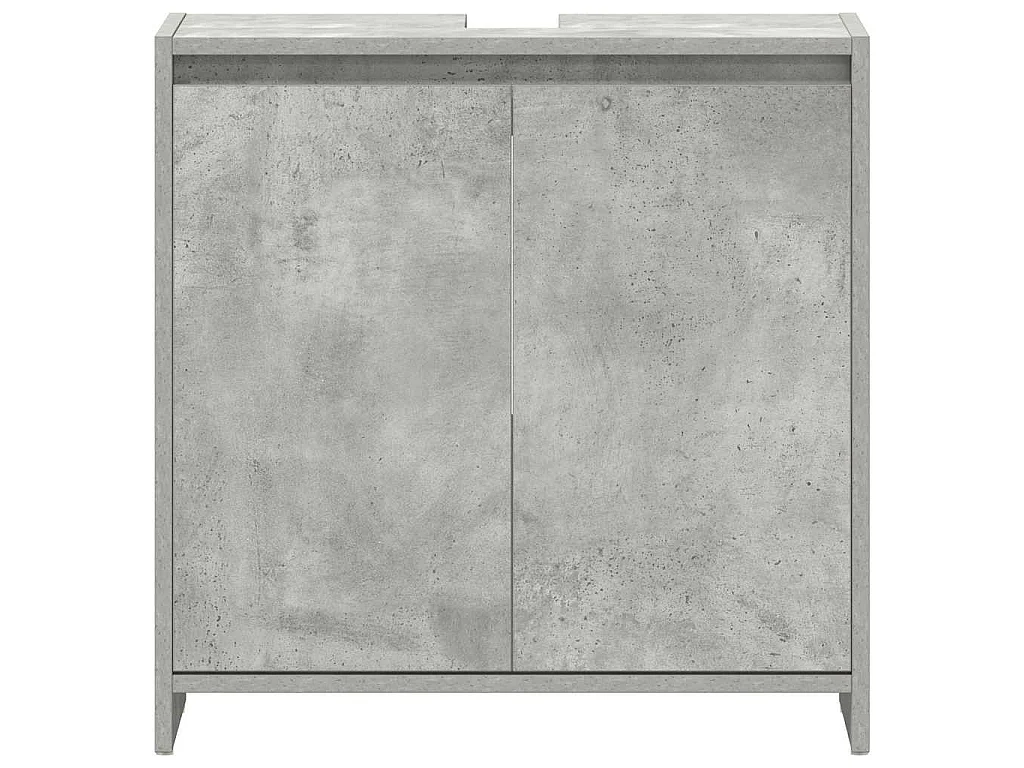 Badkamerkast 60x33x60 cm bewerkt hout betongrijs