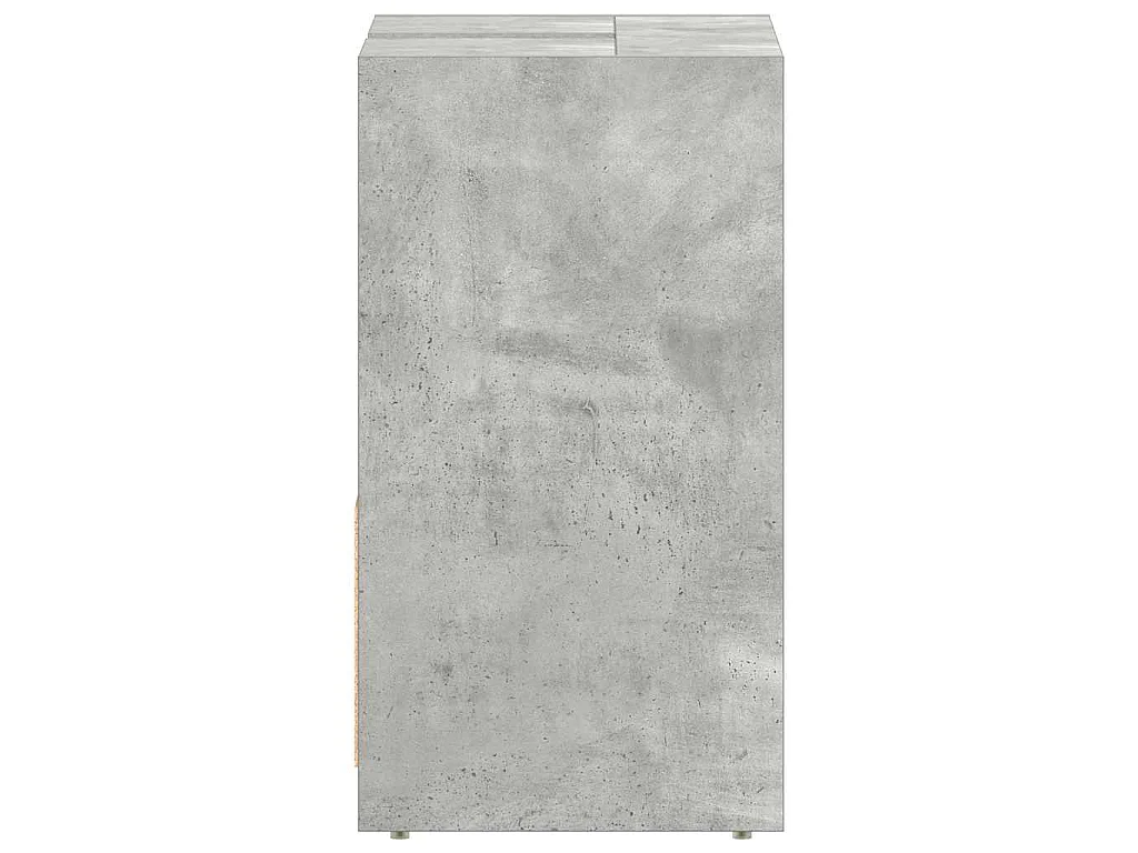 Badkamerkast 60x33x60 cm bewerkt hout betongrijs
