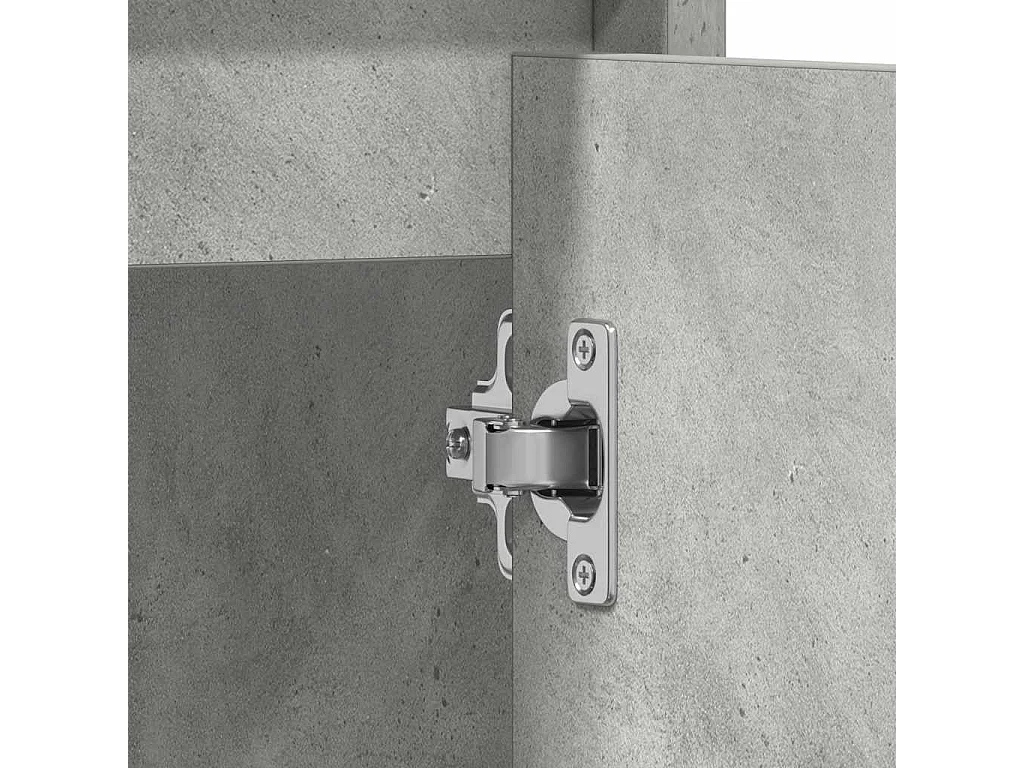 Badkamerkast 60x33x60 cm bewerkt hout betongrijs
