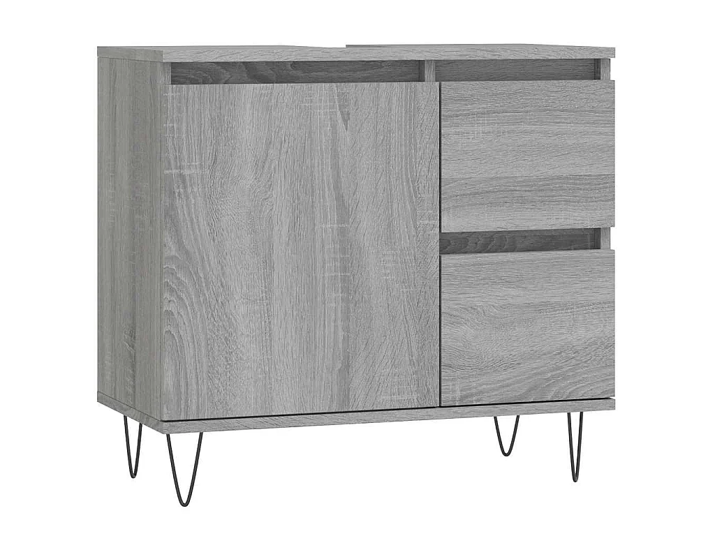Armoire de bain sonoma gris 65x33x60 cm bois d'ingénierie