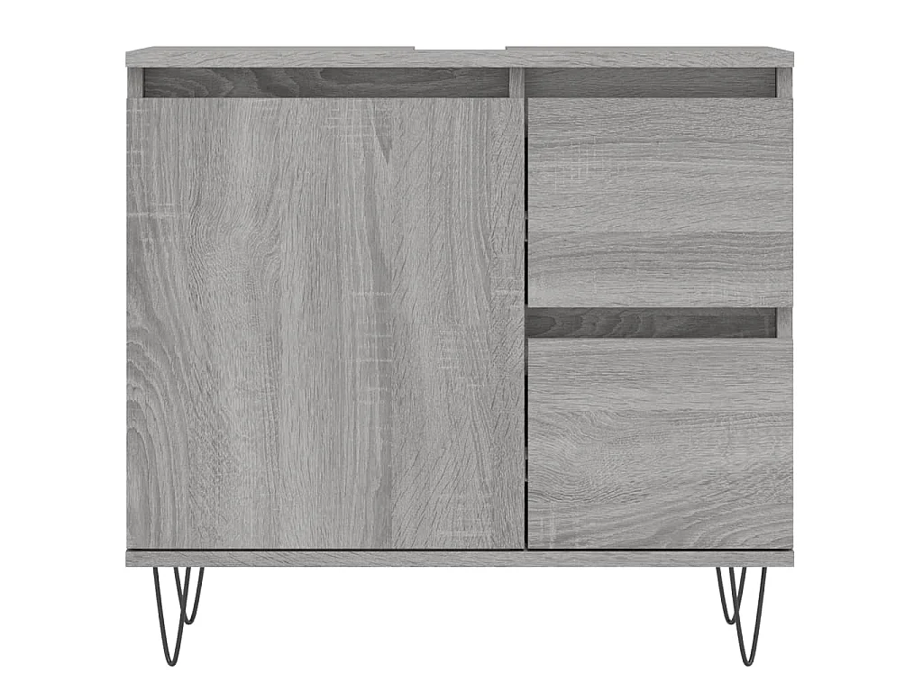 Armoire de bain sonoma gris 65x33x60 cm bois d'ingénierie