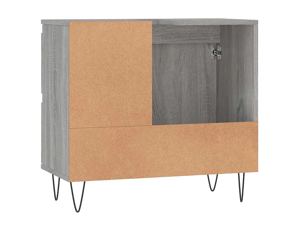 Armoire de bain sonoma gris 65x33x60 cm bois d'ingénierie