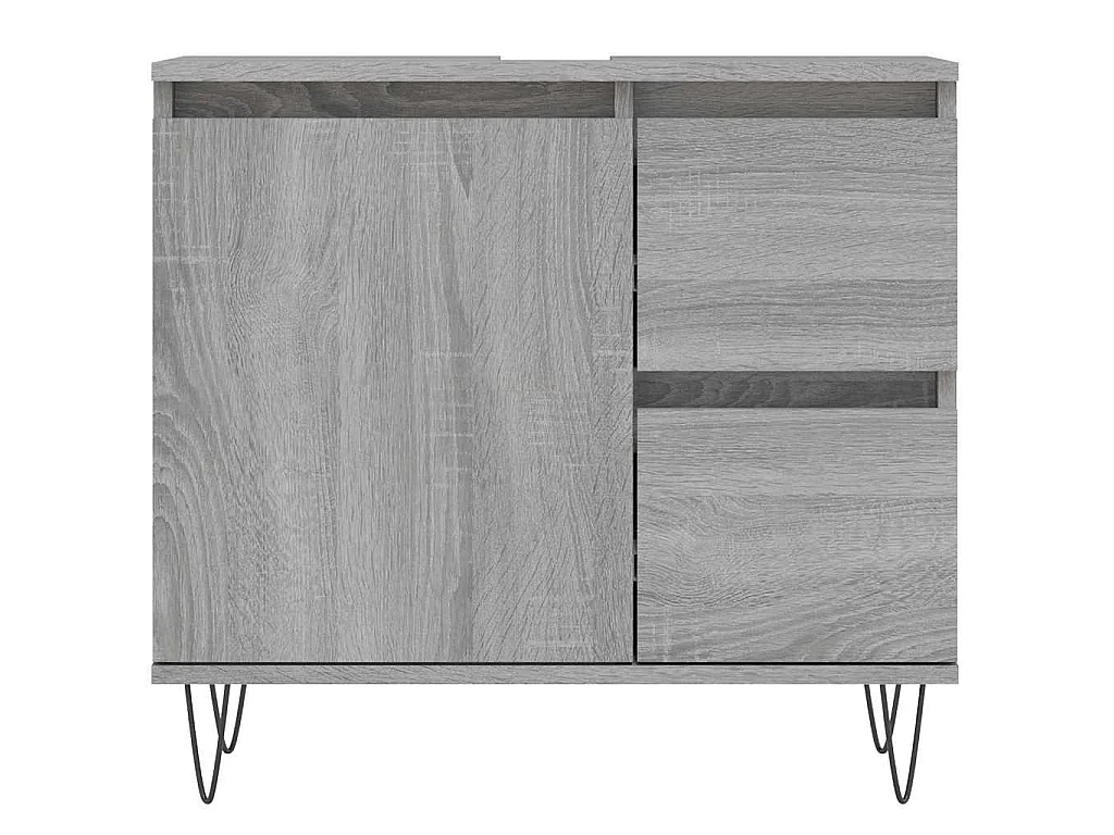 Armário WC 65x33x60 cm derivados de madeira sonoma cinzento