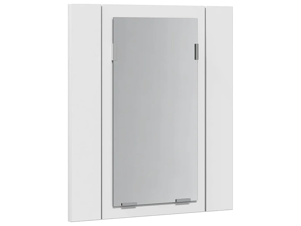 Badkamerkast met spiegel en LED 40x12x45 cm acryl wit