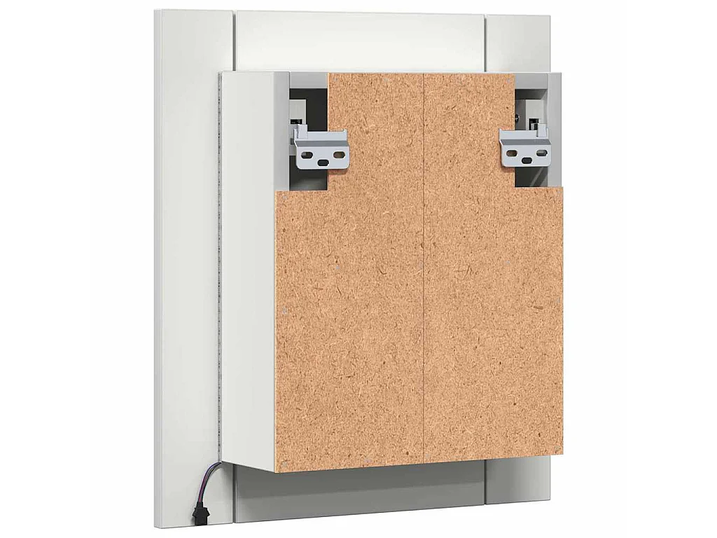 Armoire salle de bain à miroir LED Blanc 40x12x45 cm Acrylique