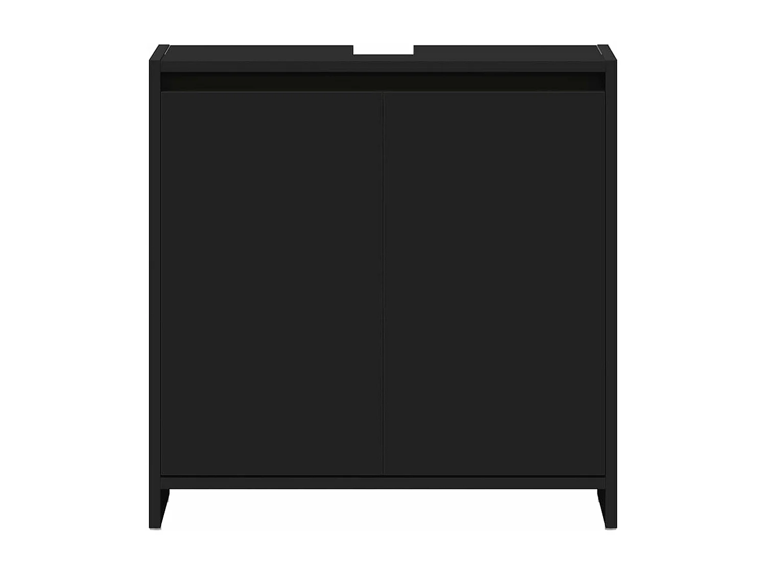 Armoire de salle de bain noir 60x33x61 cm Bois d'ingénierie