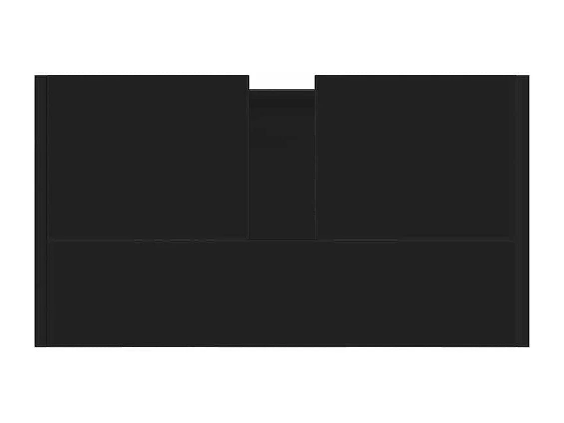 Armoire de salle de bain noir 60x33x61 cm Bois d'ingénierie