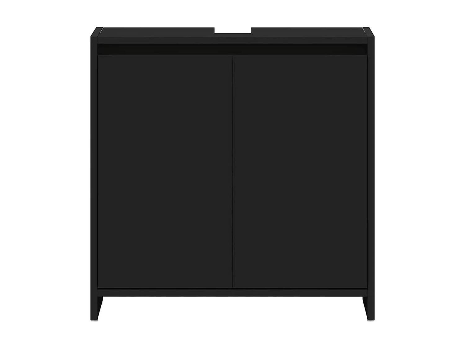 Badezimmerschrank Schwarz 60x33x61 cm Holzwerkstoff