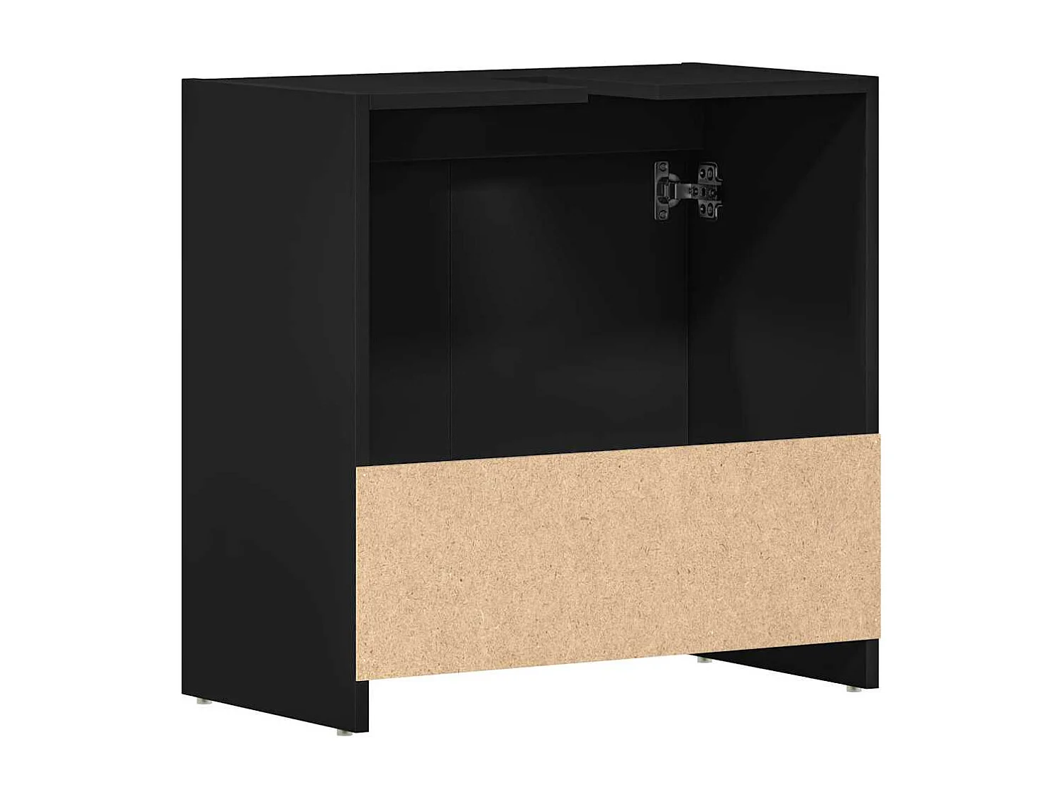 Badezimmerschrank Schwarz 60x33x61 cm Holzwerkstoff