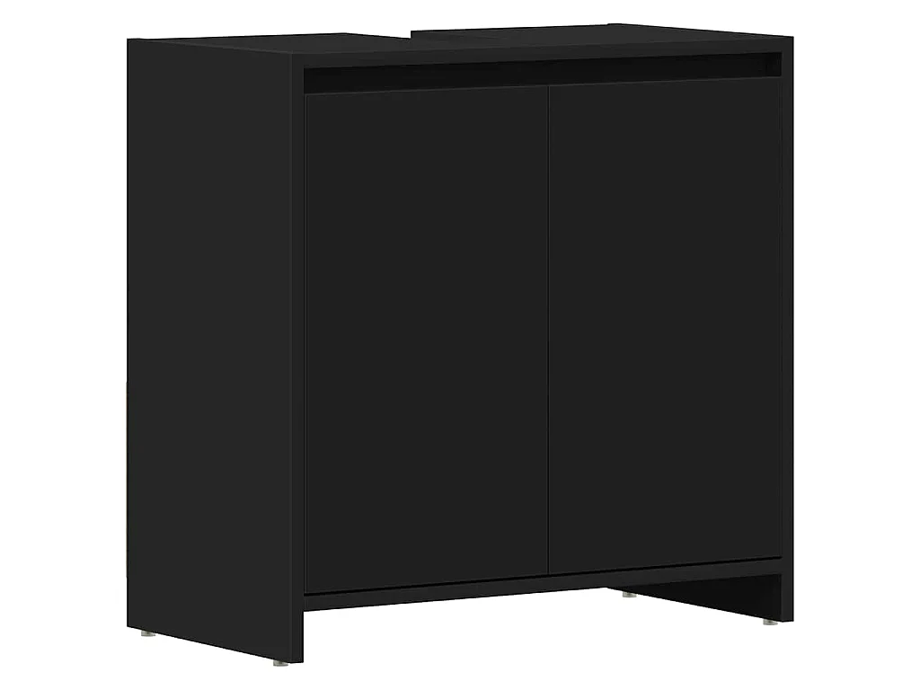 Mobile da Bagno Nero 60x33x60 cm in Legno Multistrato