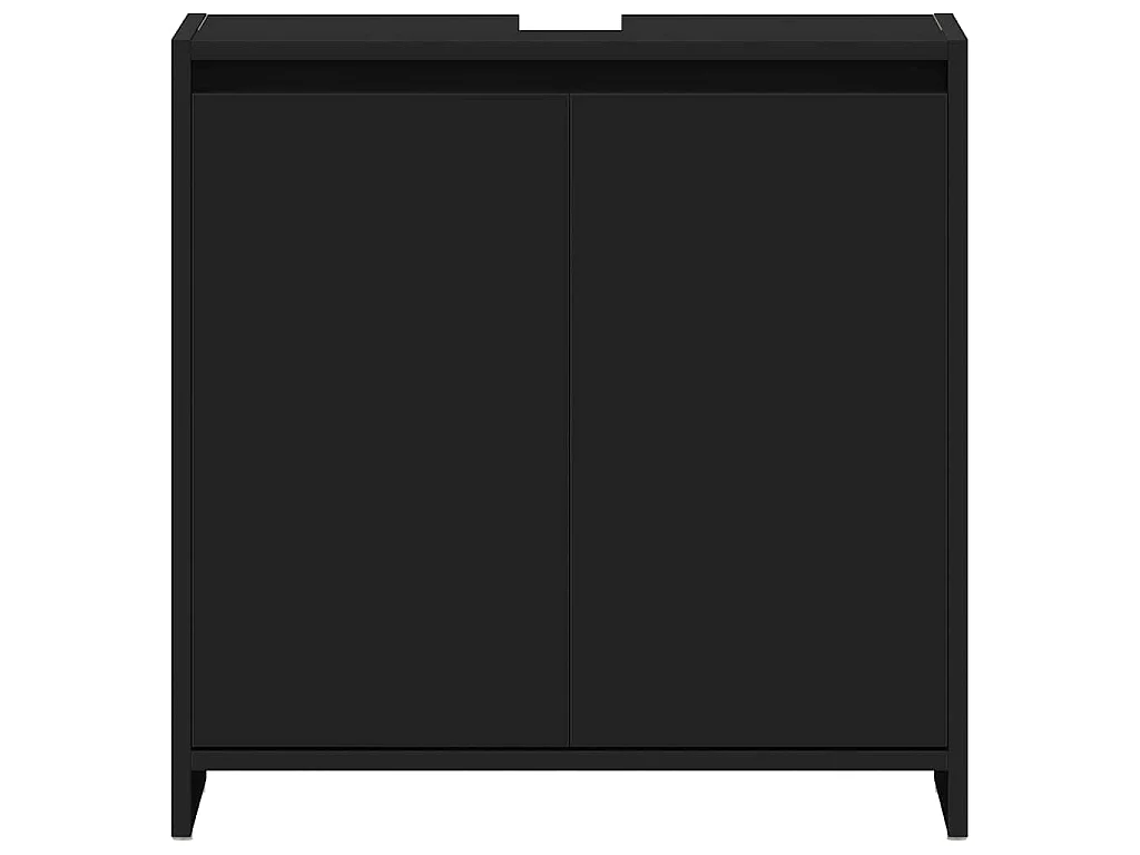 Mobile da Bagno Nero 60x33x60 cm in Legno Multistrato