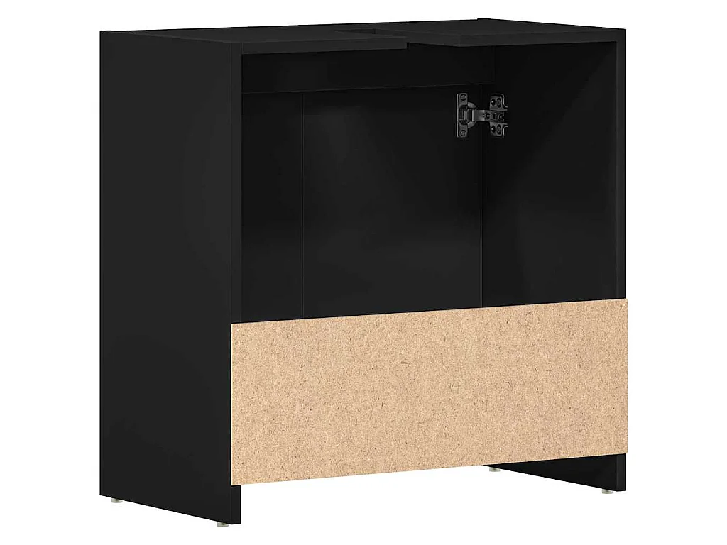 Mobile da Bagno Nero 60x33x60 cm in Legno Multistrato