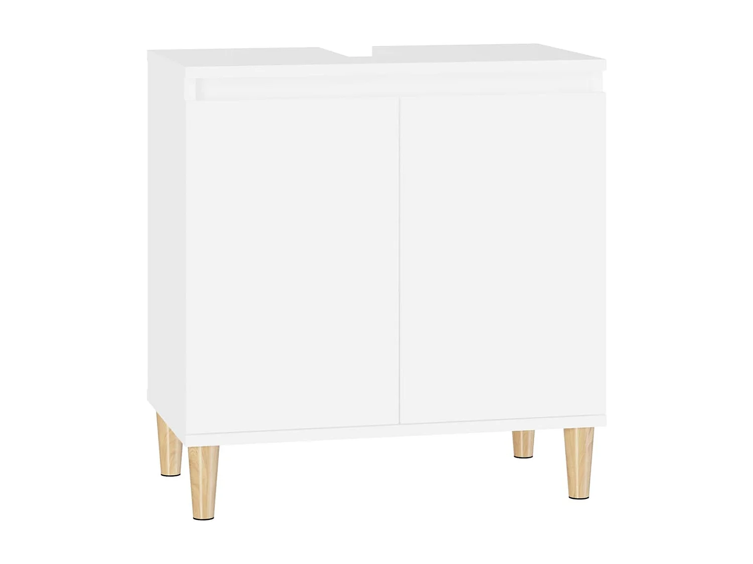 Wastafelkast 58x33x60 cm bewerkt hout wit