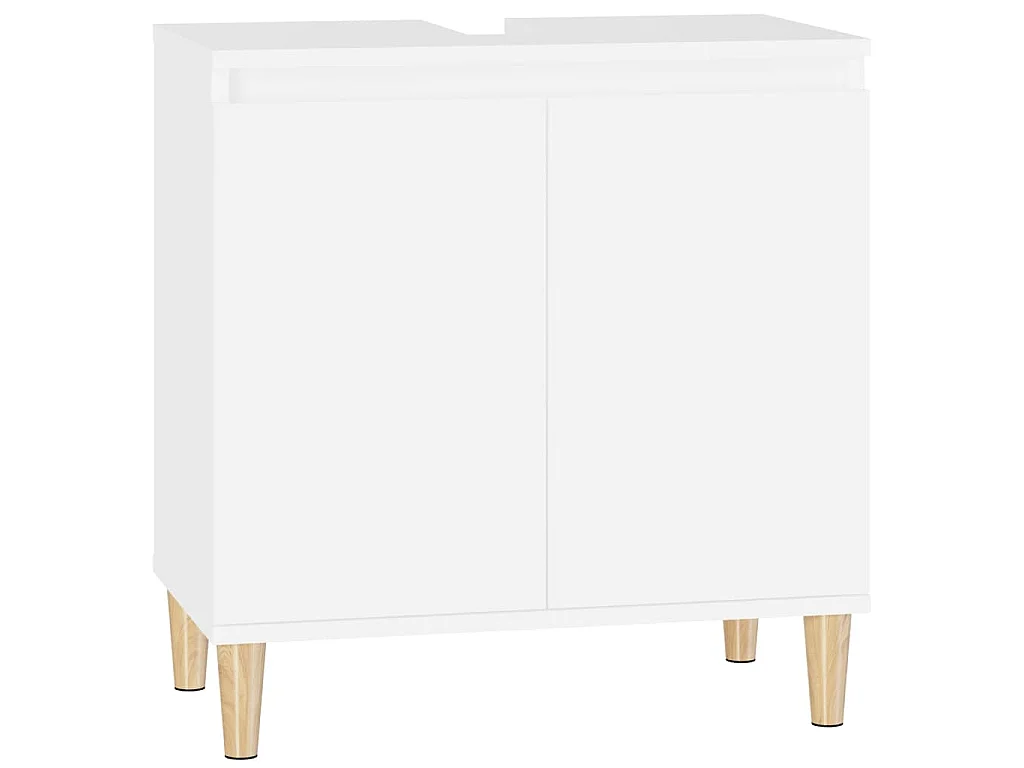 Meuble d'évier blanc 58x33x60 cm bois d'ingénierie