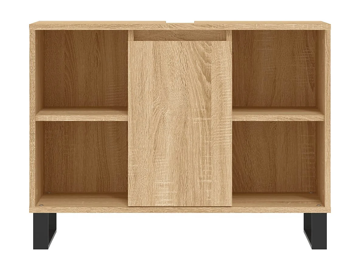 Badschrank Sonoma-Eiche 80x33x60 cm Holzwerkstoff