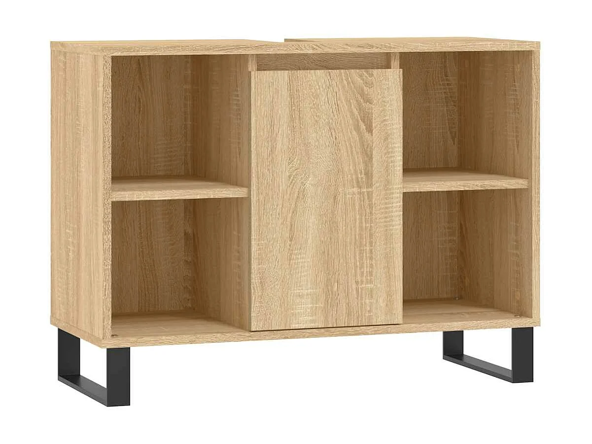 Armoire salle de bain chêne sonoma 80x33x60cm bois d'ingénierie