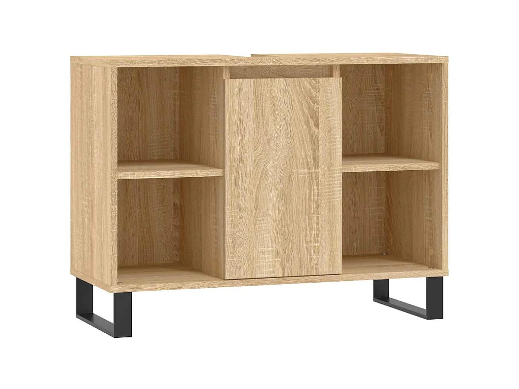 Mobile da Bagno Rovere Sonoma 80x33x60 cm in Legno Multistrato