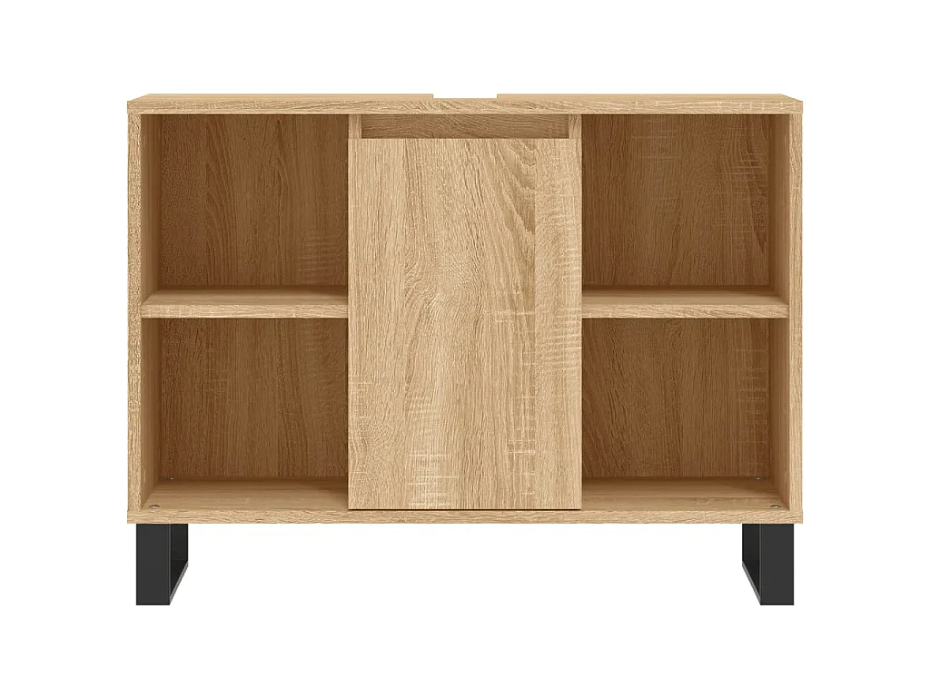Mobile da Bagno Rovere Sonoma 80x33x60 cm in Legno Multistrato