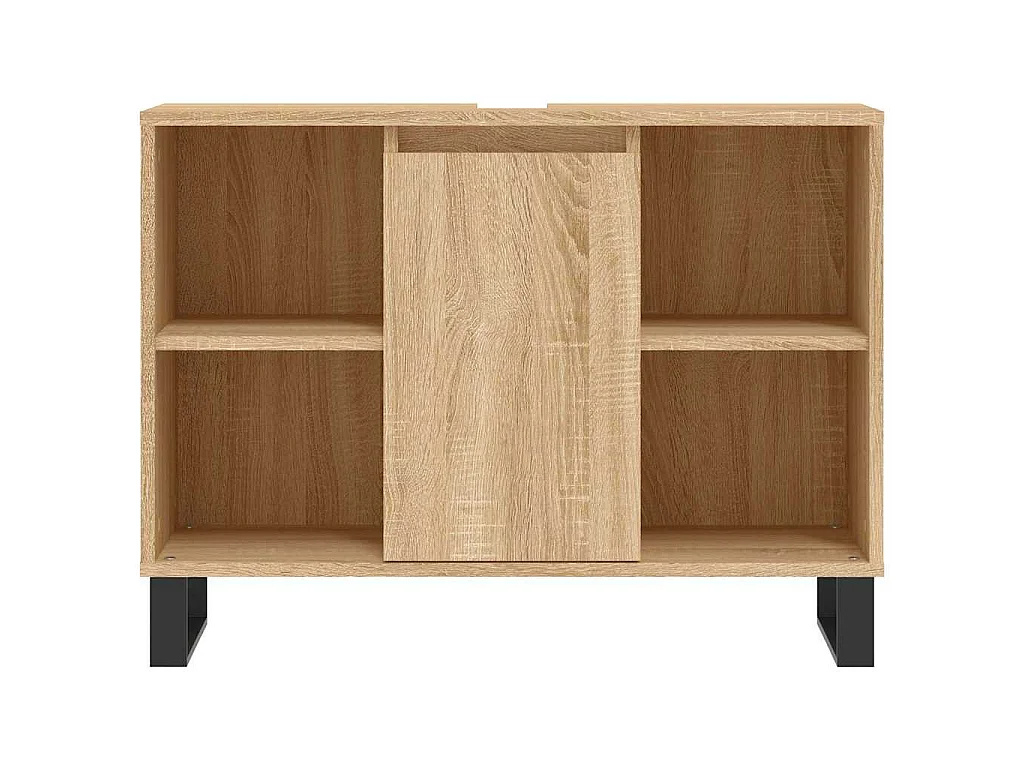 Mobile da Bagno Rovere Sonoma 80x33x60 cm in Legno Multistrato