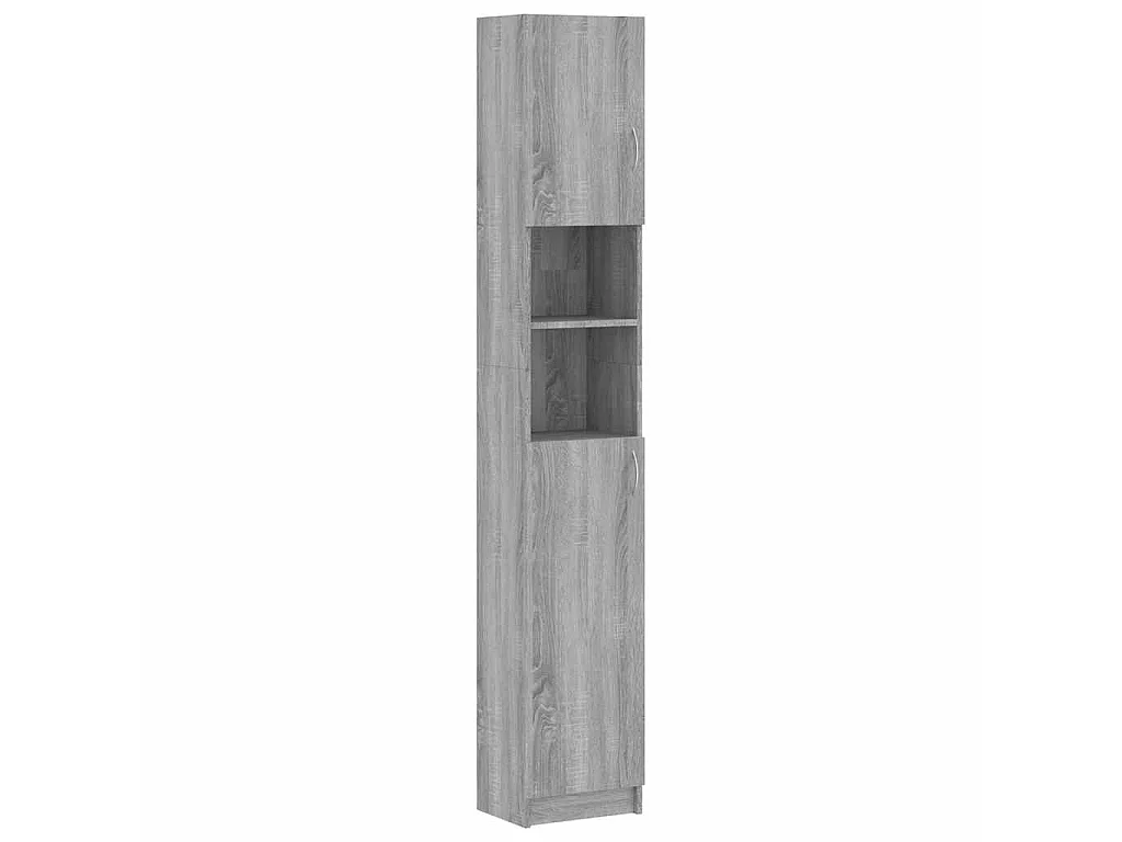 Badezimmerschrank Grau Sonoma 32x25,5x190 cm Holzwerkstoff