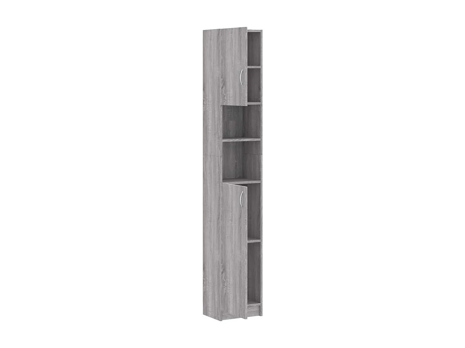 Badezimmerschrank Grau Sonoma 32x25,5x190 cm Holzwerkstoff