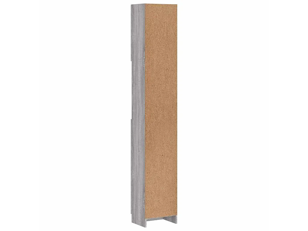 Armario de baño madera de ingeniería gris Sonoma 32x25,5x190 cm