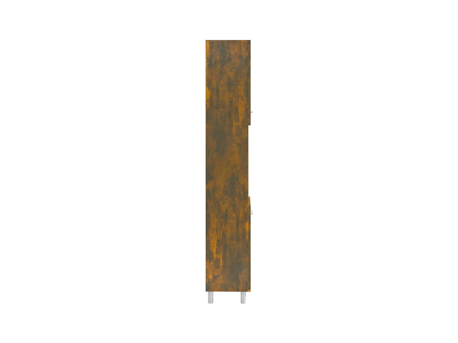 Badkamerkast 30x30x179 cm bewerkt hout gerookt eikenkleurig
