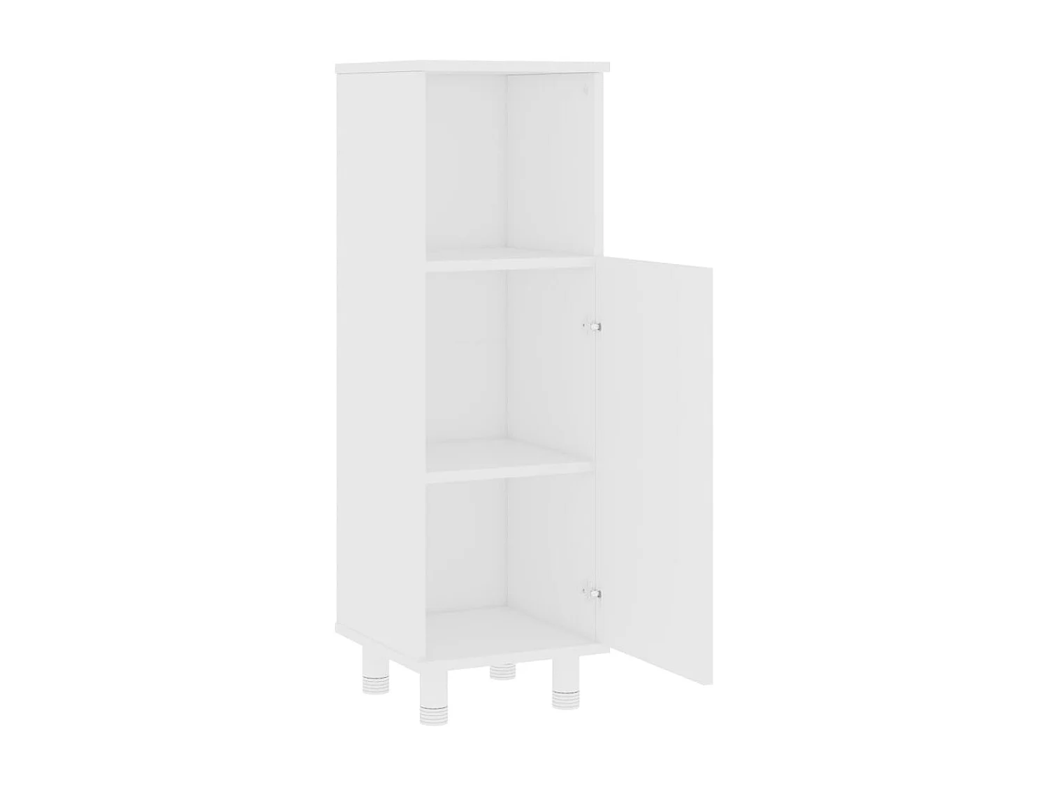 Szafka łazienkowa Biała 30x30x95 cm z Drewna Inżynieryjnego z Przestrzenią do Przechowywania i Eleganckim Designem