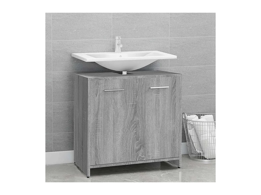 Armoire de bain Sonoma gris 60x33x60 cm Bois d'ingénierie
