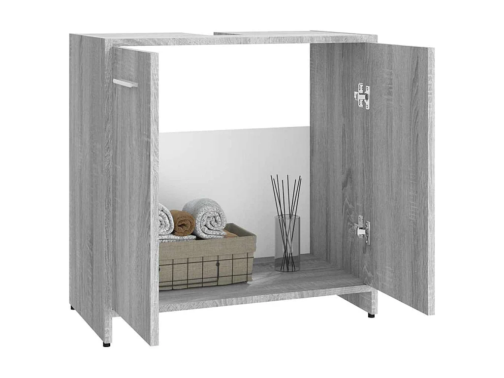 Armoire de bain Sonoma gris 60x33x60 cm Bois d'ingénierie