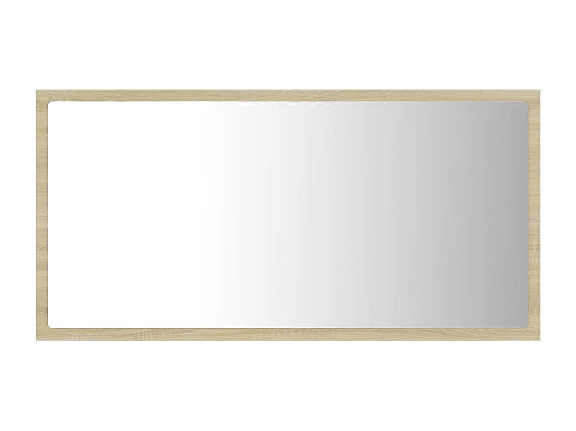 Miroir LED de salle de bain Chêne sonoma 80x8,5x37 cm Acrylique