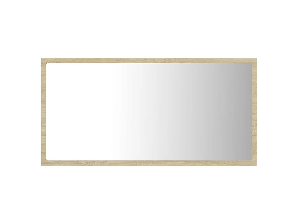 Miroir LED de salle de bain Chêne sonoma 80x8,5x37 cm Acrylique