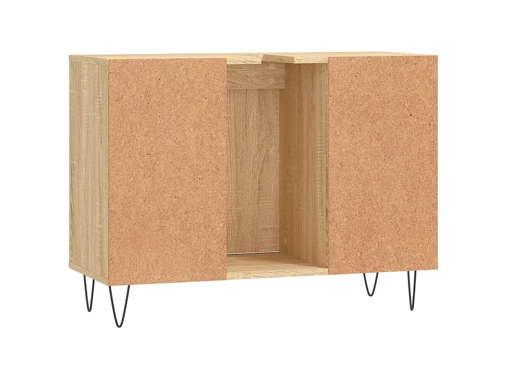 Armoire salle de bain chêne sonoma 80x33x60cm bois d'ingénierie