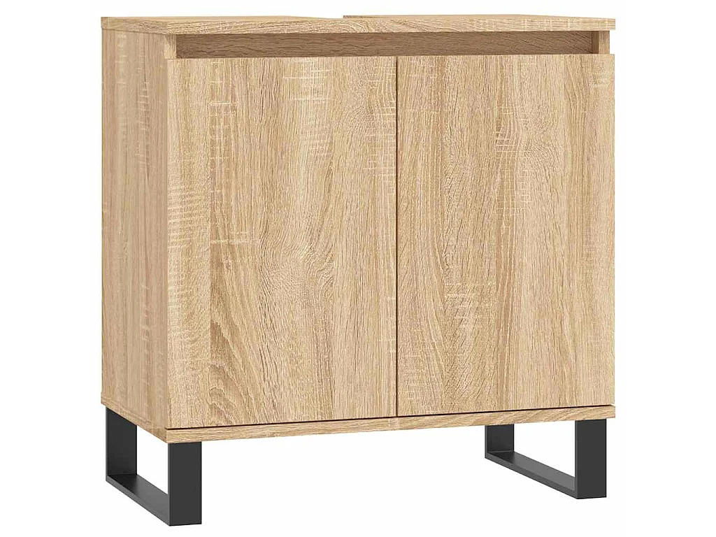 Badschrank Sonoma-Eiche 58x33x60 cm Holzwerkstoff