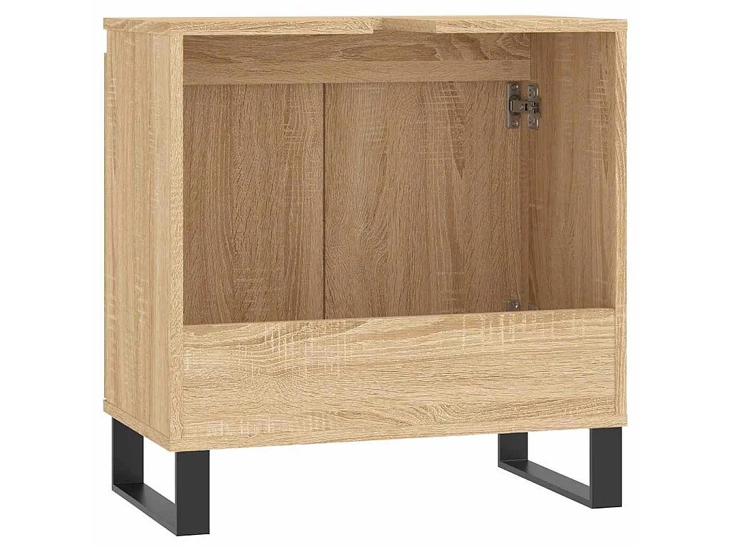 Badschrank Sonoma-Eiche 58x33x60 cm Holzwerkstoff