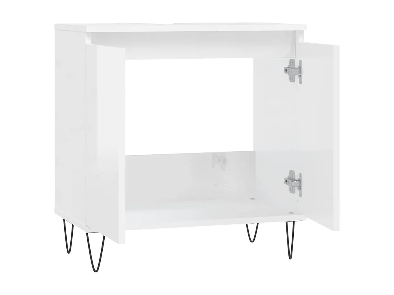 Armoire de bain blanc brillant 58x33x60 cm bois d'ingénierie