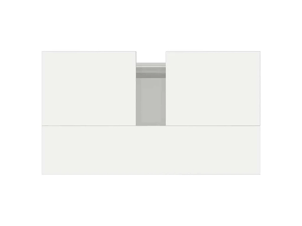 Badkamerkast 58x33x60 cm bewerkt hout hoogglans wit
