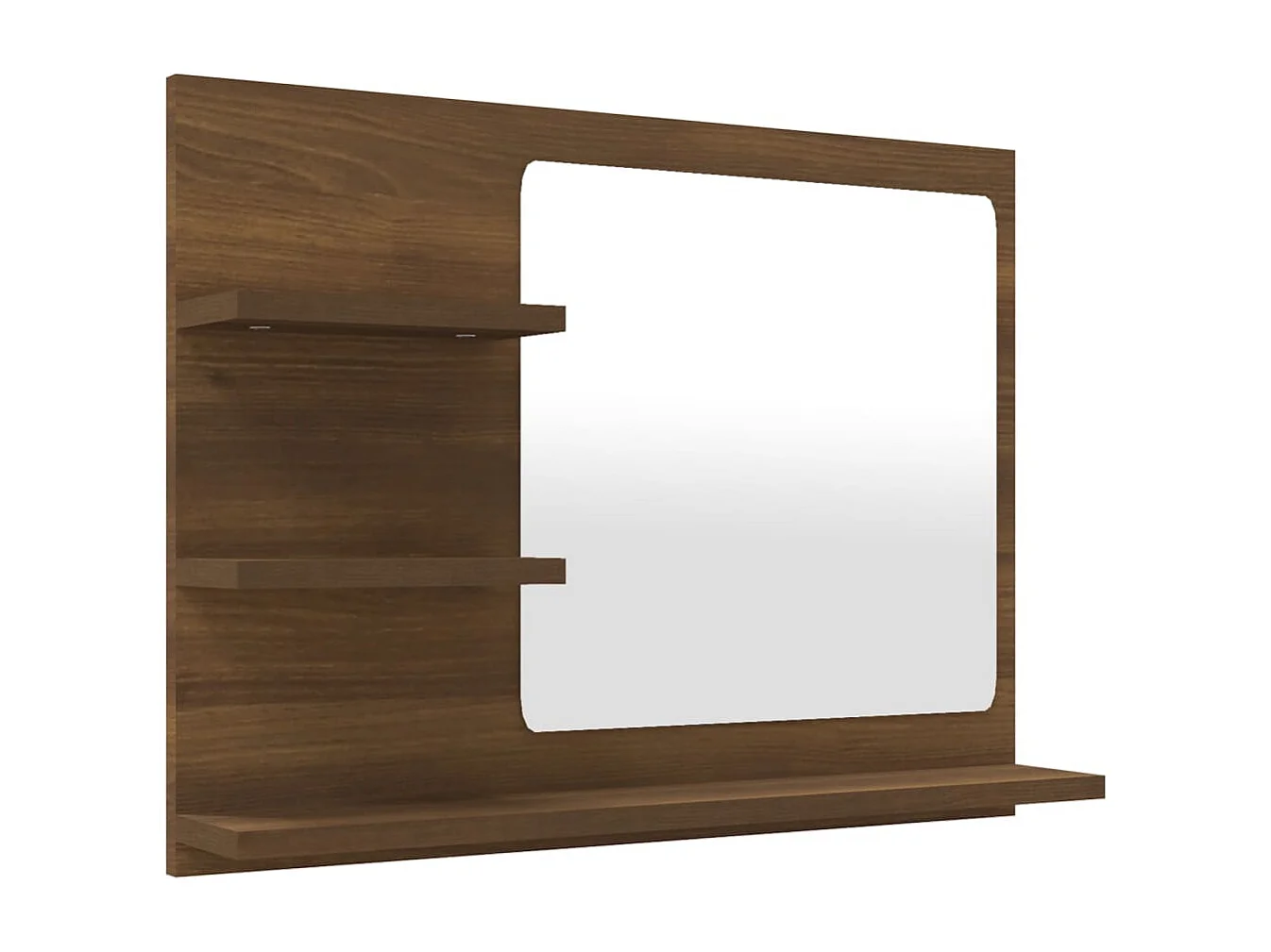 Badkamerspiegel 60x10,5x45 cm bewerkt hout bruin eikenkleur