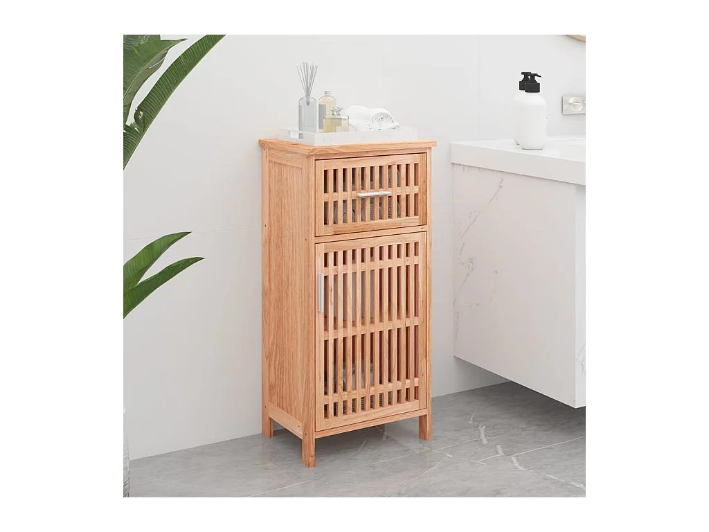 Armoire de salle de bain 42x29x82 cm Bois massif de noyer
