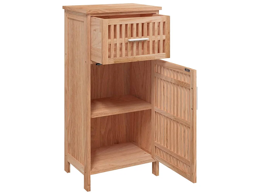 Badkamerkast 42x29x82 cm massief walnotenhout