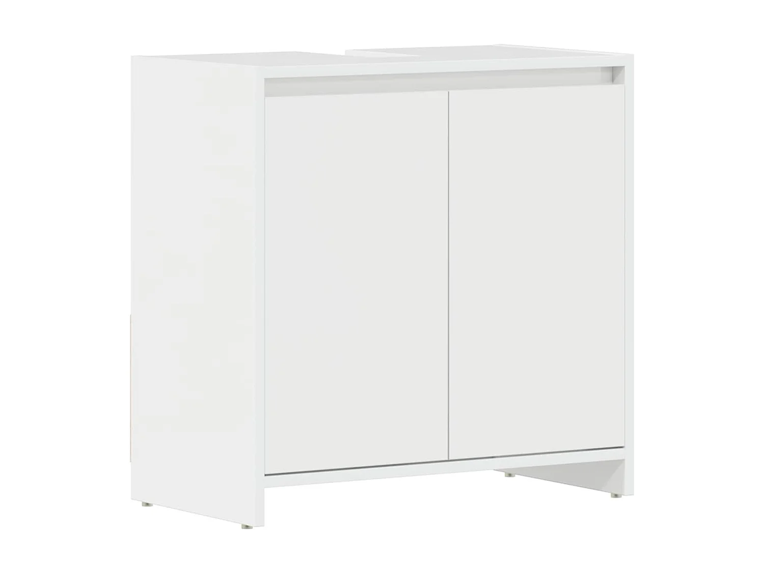 Armoire de salle de bain Blanc brillant Bois d'ingénierie