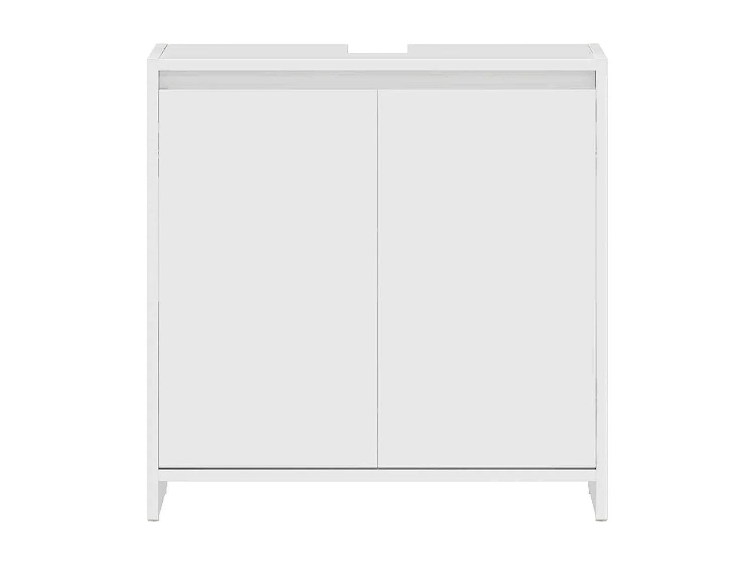 Armoire de salle de bain Blanc brillant Bois d'ingénierie