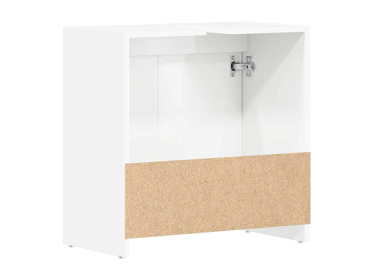 Armoire de salle de bain Blanc brillant Bois d'ingénierie