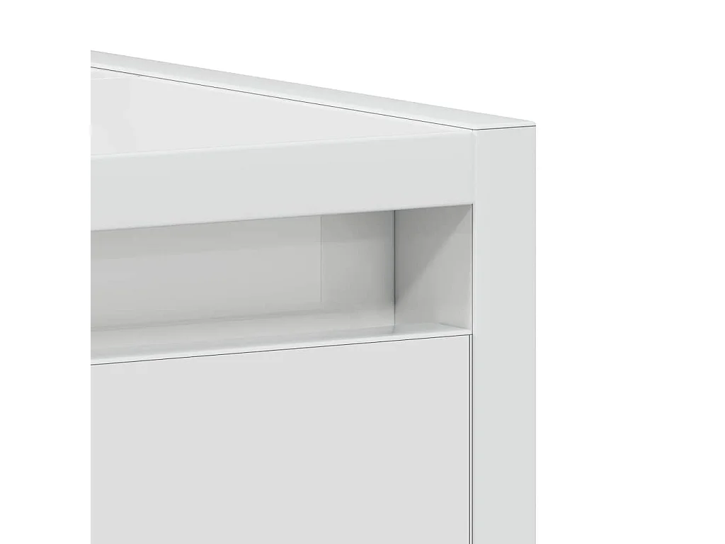 Armoire de salle de bain Blanc brillant Bois d'ingénierie