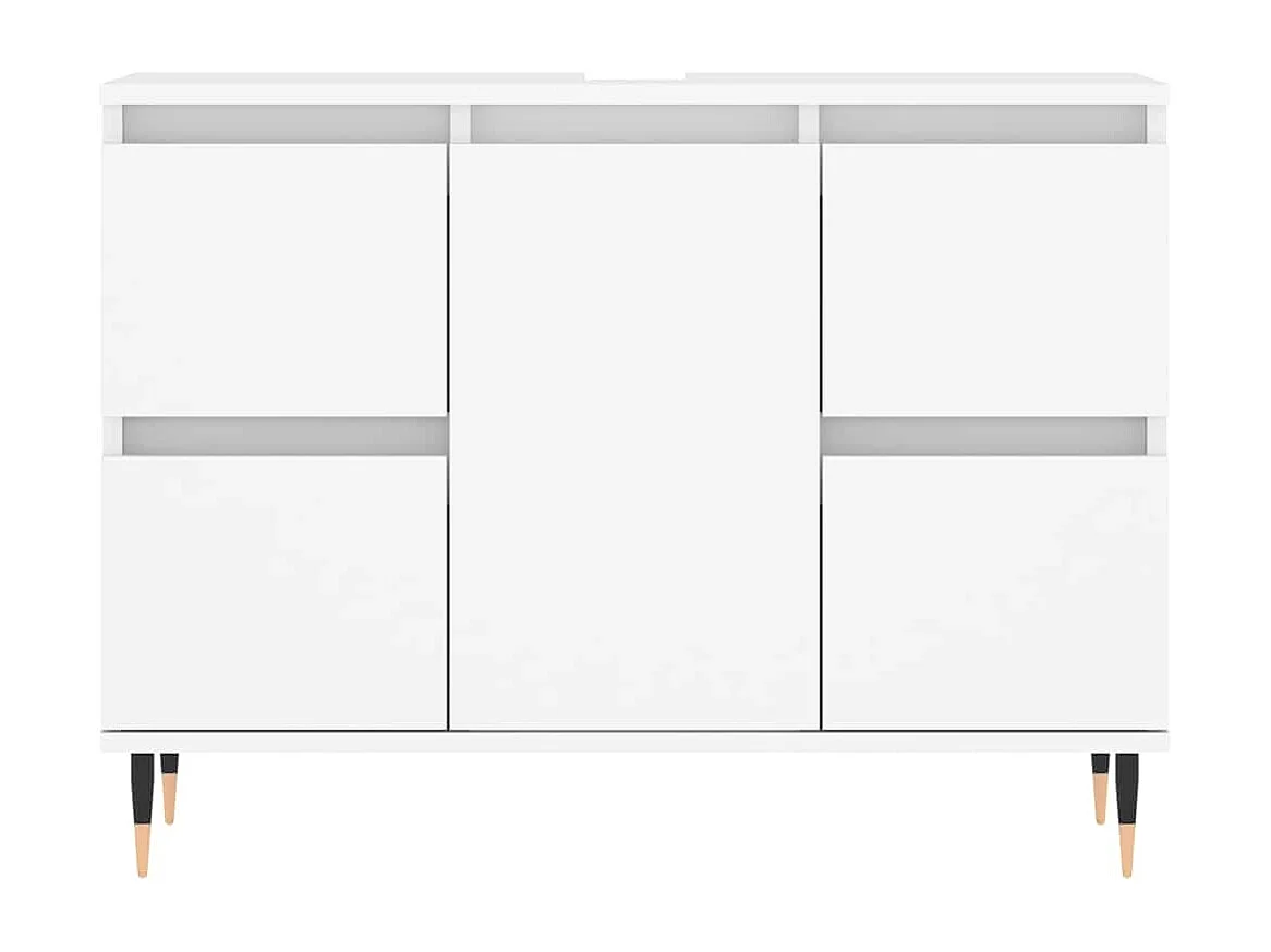 Mobile da Bagno Bianco 80x33x60 cm in Legno Multistrato