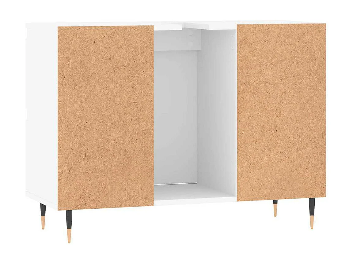 Mobile da Bagno Bianco 80x33x60 cm in Legno Multistrato